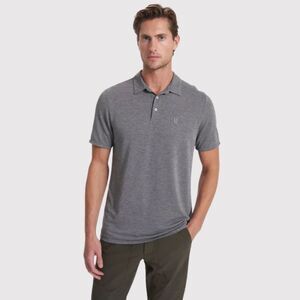 Vuori Mens Polo Shirt Gray Short Sleeve Performance Stretch Golf Preppy 2XL XXL